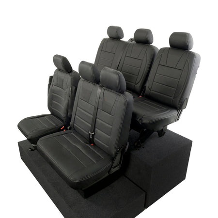 VW T6 / T6.1 Kombi Tailored Leatherette Seat Covers (2015 Onwards) - UK Custom Covers