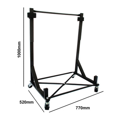 UK Custom Covers HTS050R Powder Coated Hardtop Stand With Locking Wheels & Securing Strap Black - To Fit Hardtops - View #14