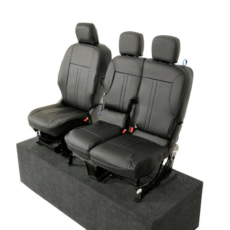 Peugeot Partner Tailored Leatherette Seat Covers - Black - UK Custom Covers