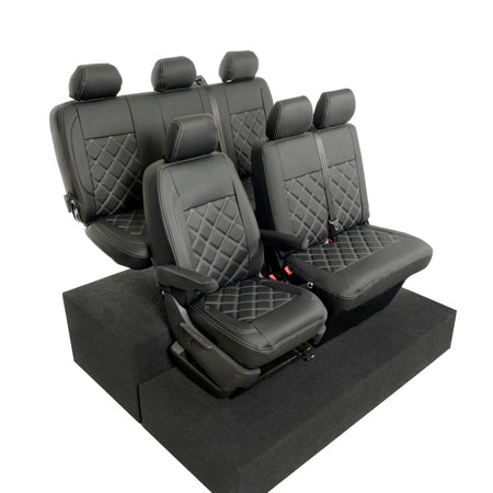 VW T5 / T5.1 Kombi Tailored Leatherette Seat Covers (2003-2015) - UK Custom Covers