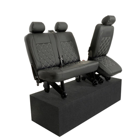 VW T6 / T6.1 Shuttle Tailored Leatherette Seat Covers (2015 Onwards) - UK Custom Covers