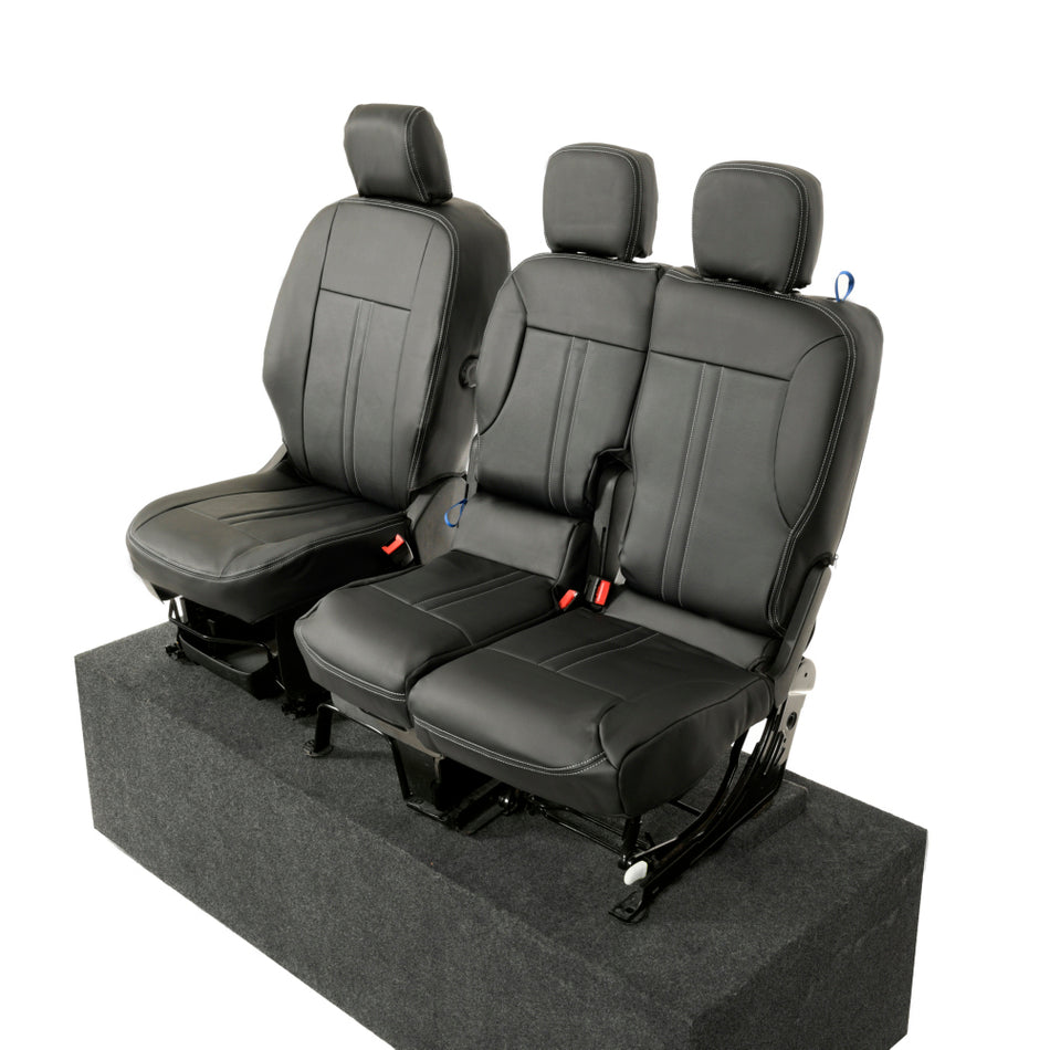 Citroen Berlingo Leatherette Front Seat Covers (2018 Onwards) Black