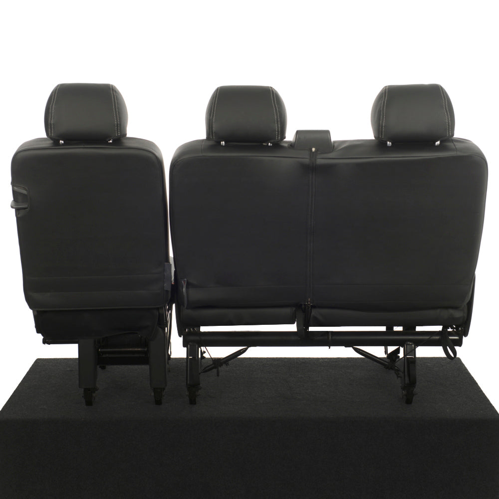 VW T6 / T6.1 Kombi Tailored Leatherette Seat Covers (2015 Onwards) - UK Custom Covers