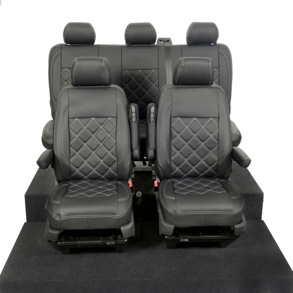 VW T5 / T5.1 Kombi Tailored Leatherette Seat Covers (2003-2015) - UK Custom Covers