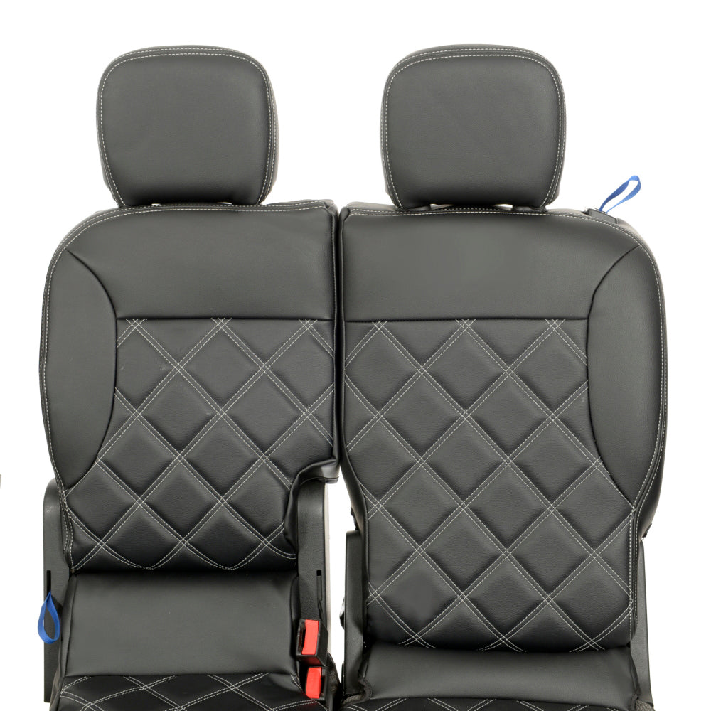 Peugeot Partner Tailored Leatherette Seat Covers - Black - UK Custom Covers