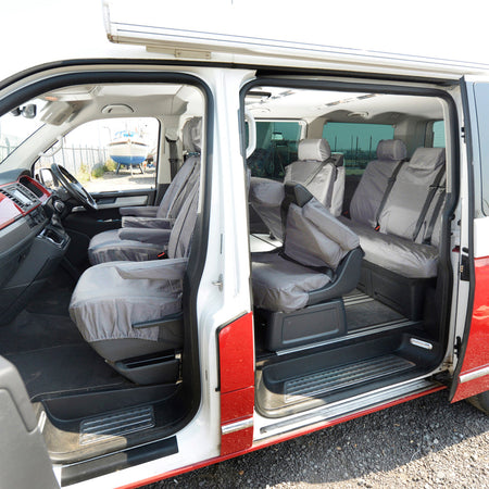 VW T6 / T6.1 Caravelle Tailored PU Seat Covers (2015 Onwards) - UK Custom Covers