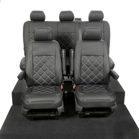 VW T6 / T6.1 Kombi Tailored Leatherette Seat Covers (2015 Onwards) - UK Custom Covers