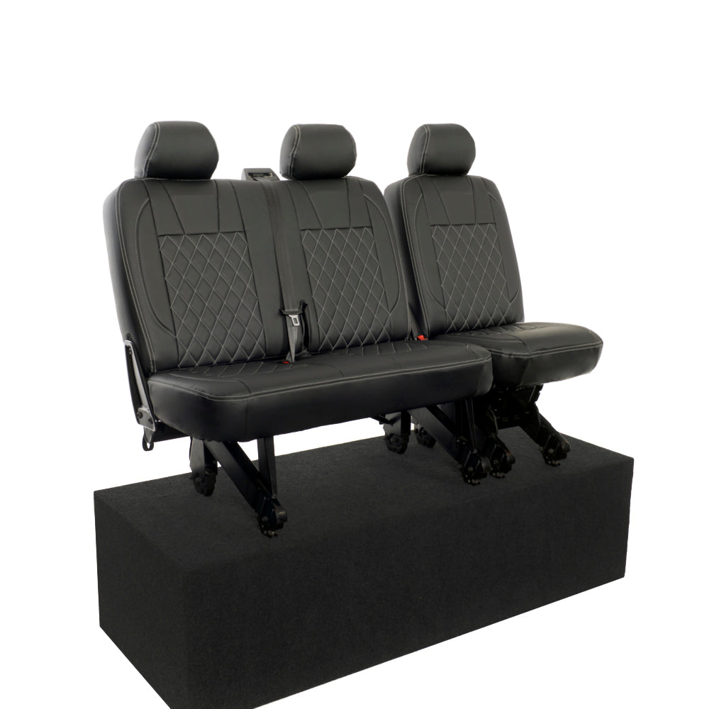 VW T6 / T6.1 Kombi Tailored Leatherette Seat Covers (2015 Onwards) - UK Custom Covers