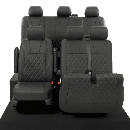 VW T6 / T6.1 Transporter Tailored Leatherette Seat Covers (2015 Onwards) - UK Custom Covers