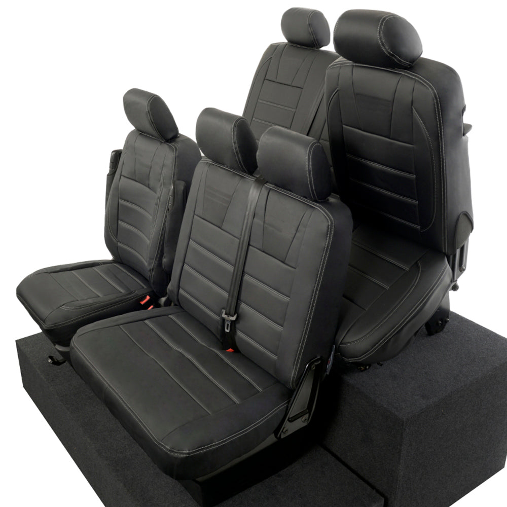 VW T5 / T5.1 Kombi Tailored Leatherette Seat Covers (2003-2015) - UK Custom Covers