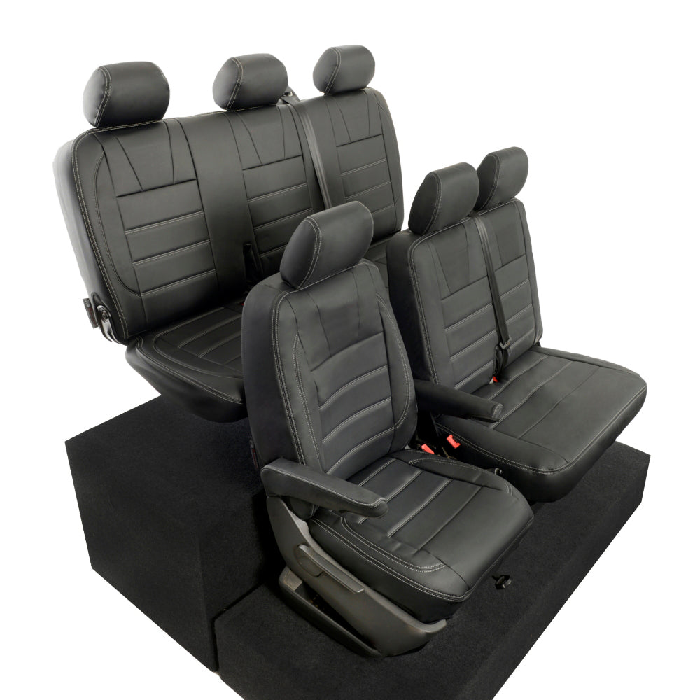 VW T6 / T6.1 Kombi Tailored Leatherette Seat Covers (2015 Onwards) - UK Custom Covers