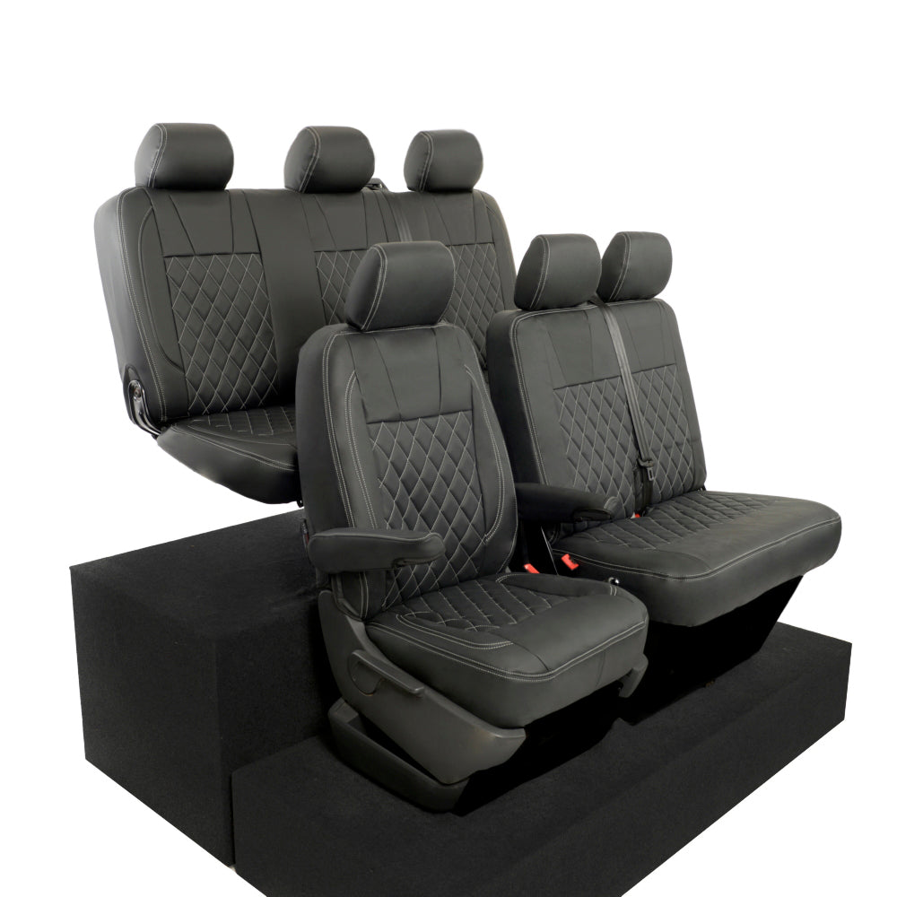 VW T6 / T6.1 Kombi Tailored Leatherette Seat Covers (2015 Onwards) - UK Custom Covers