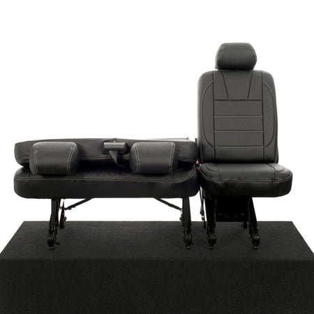 VW T6 / T6.1 Transporter Tailored Leatherette Seat Covers (2015 Onwards) - UK Custom Covers