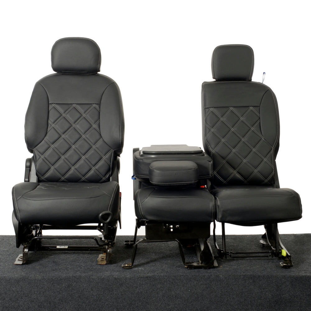 Peugeot Partner Tailored Leatherette Seat Covers - Black - UK Custom Covers