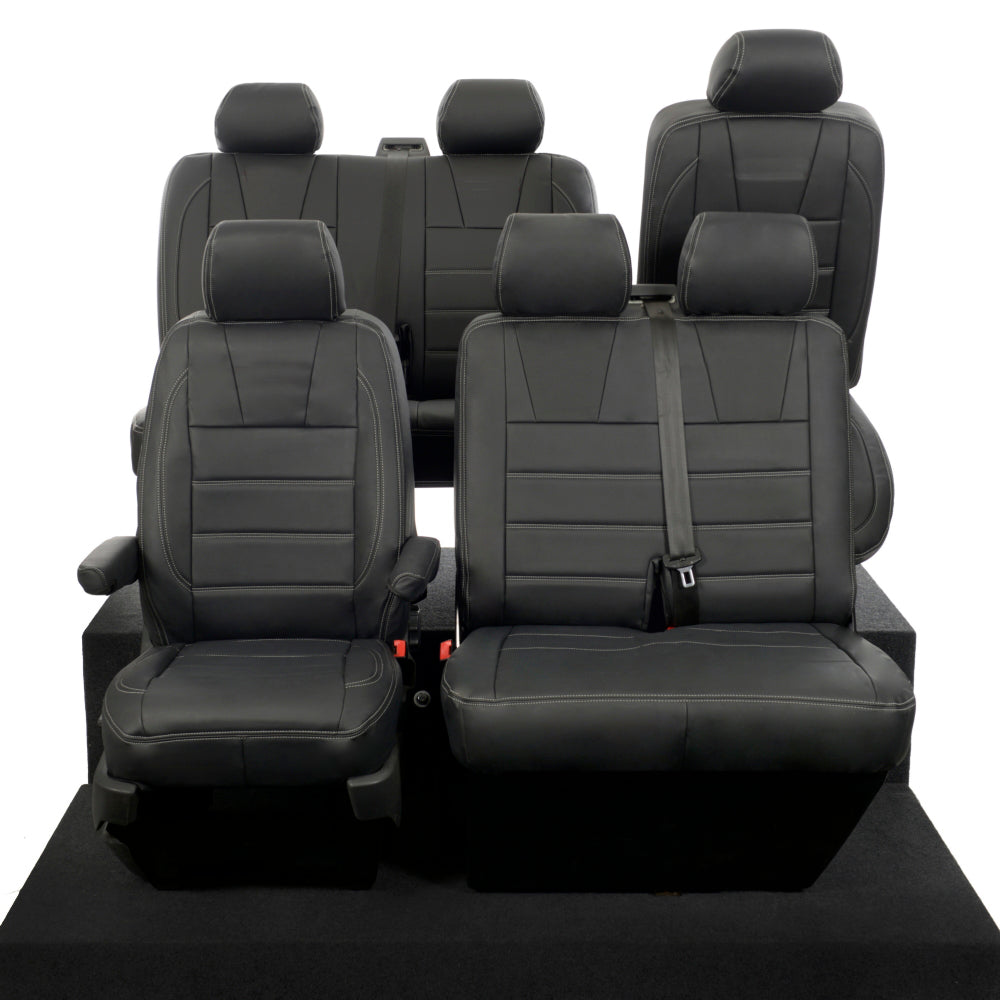 VW T6 / T6.1 Kombi Tailored Leatherette Seat Covers (2015 Onwards) - UK Custom Covers