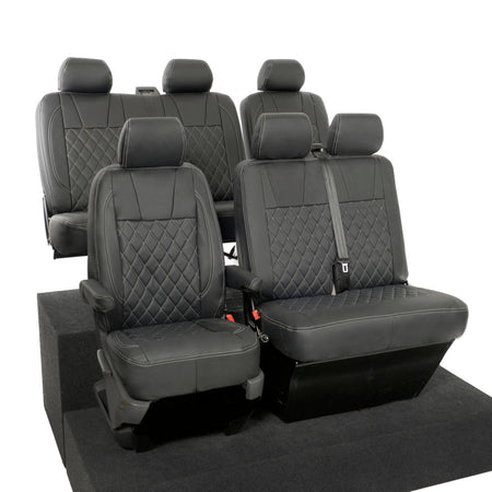 VW T5 / T5.1 Kombi Tailored Leatherette Seat Covers (2003-2015) - UK Custom Covers