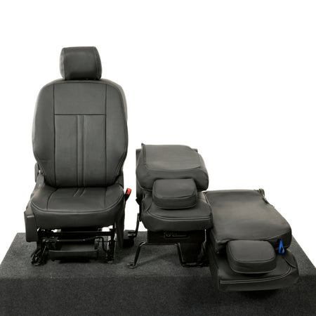 Peugeot Partner Tailored Leatherette Seat Covers - Black - UK Custom Covers