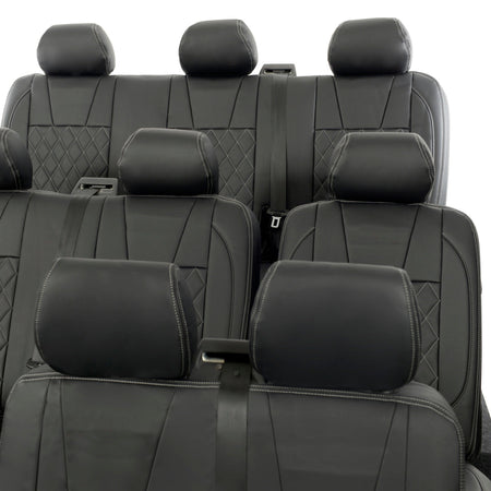 VW T6 / T6.1 Shuttle Tailored Leatherette Seat Covers (2015 Onwards) - UK Custom Covers