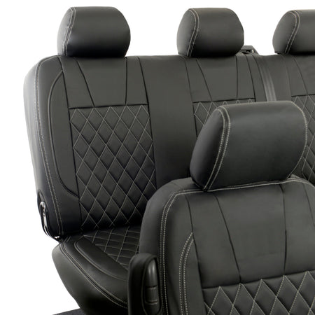 VW T6 / T6.1 Kombi Tailored Leatherette Seat Covers (2015 Onwards) - UK Custom Covers