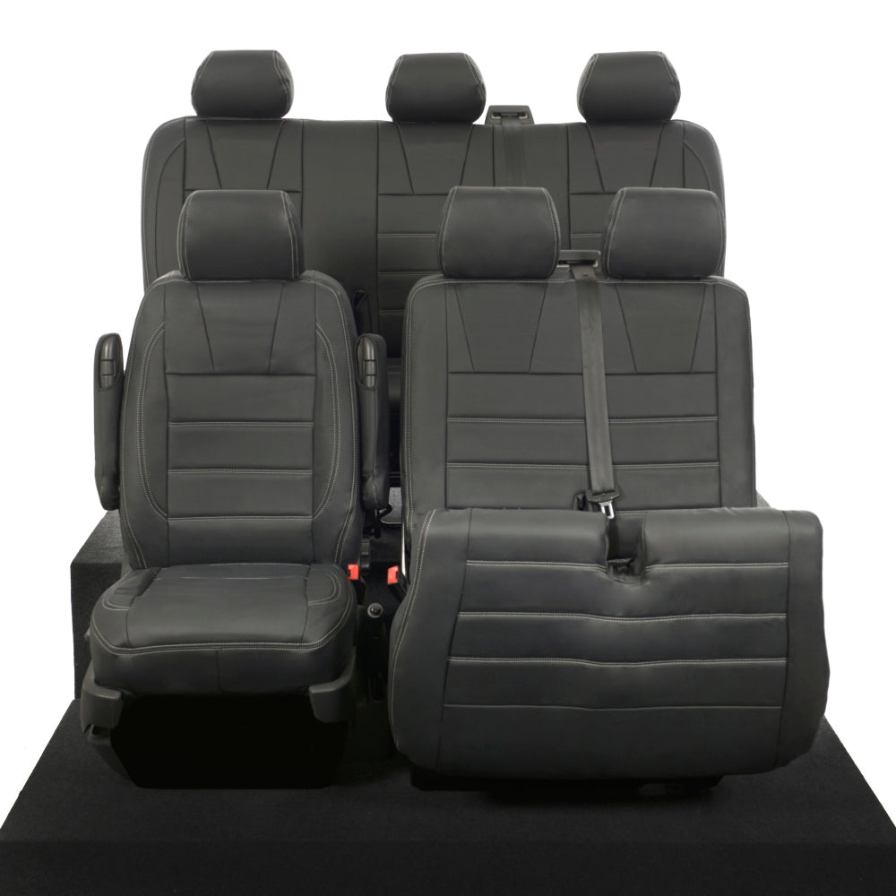 VW T5 / T5.1 Kombi Tailored Leatherette Seat Covers (2003-2015) - UK Custom Covers