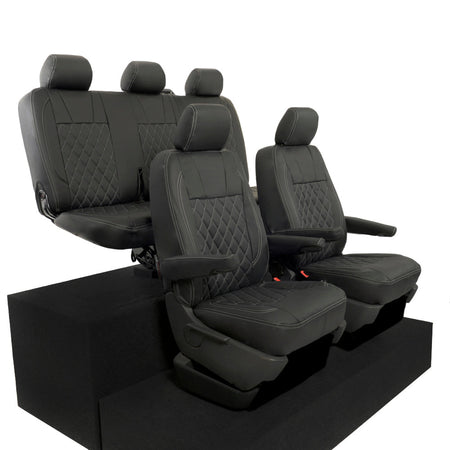 VW T6 / T6.1 Kombi Tailored Leatherette Seat Covers (2015 Onwards) - UK Custom Covers