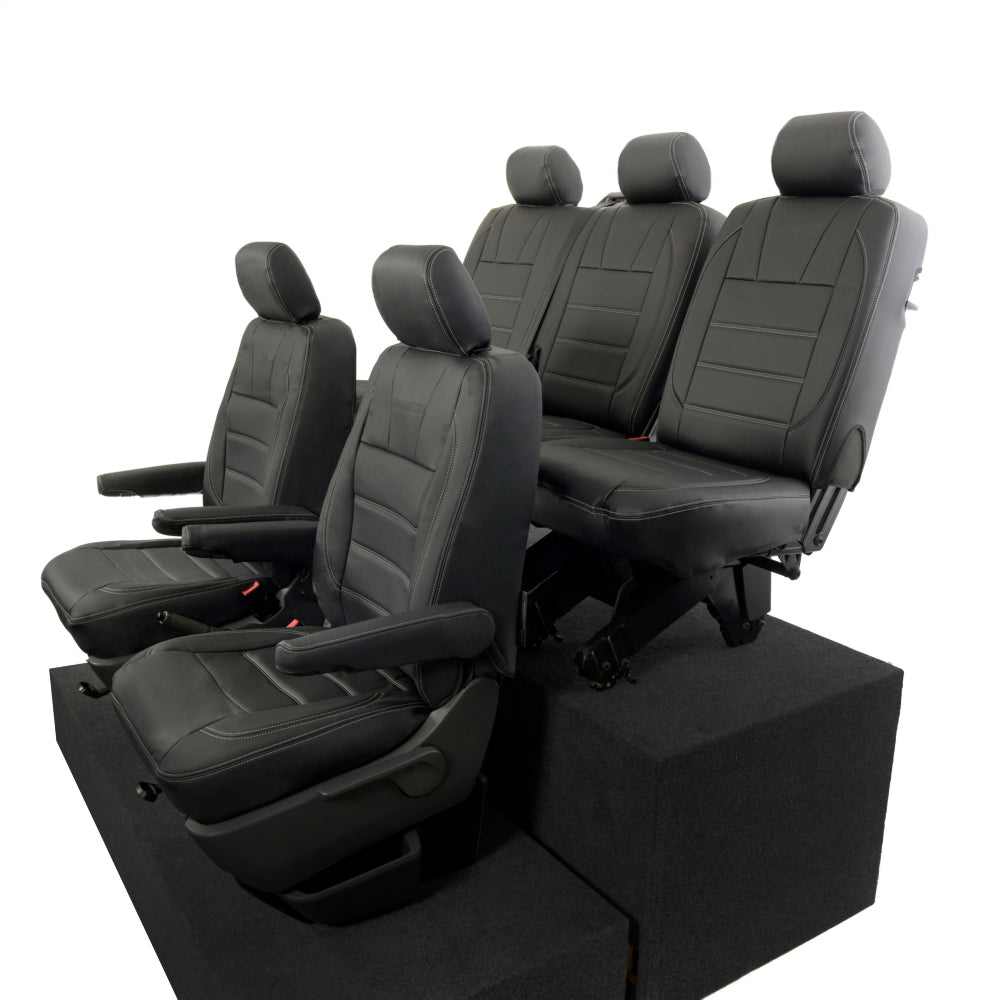 VW T5 / T5.1 Kombi Tailored Leatherette Seat Covers (2003-2015) - UK Custom Covers