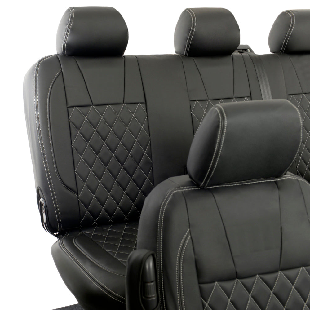 VW T6 / T6.1 Transporter Tailored Leatherette Seat Covers (2015 Onwards) - UK Custom Covers