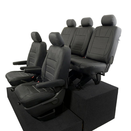 VW T6 / T6.1 Kombi Tailored Leatherette Seat Covers (2015 Onwards) - UK Custom Covers