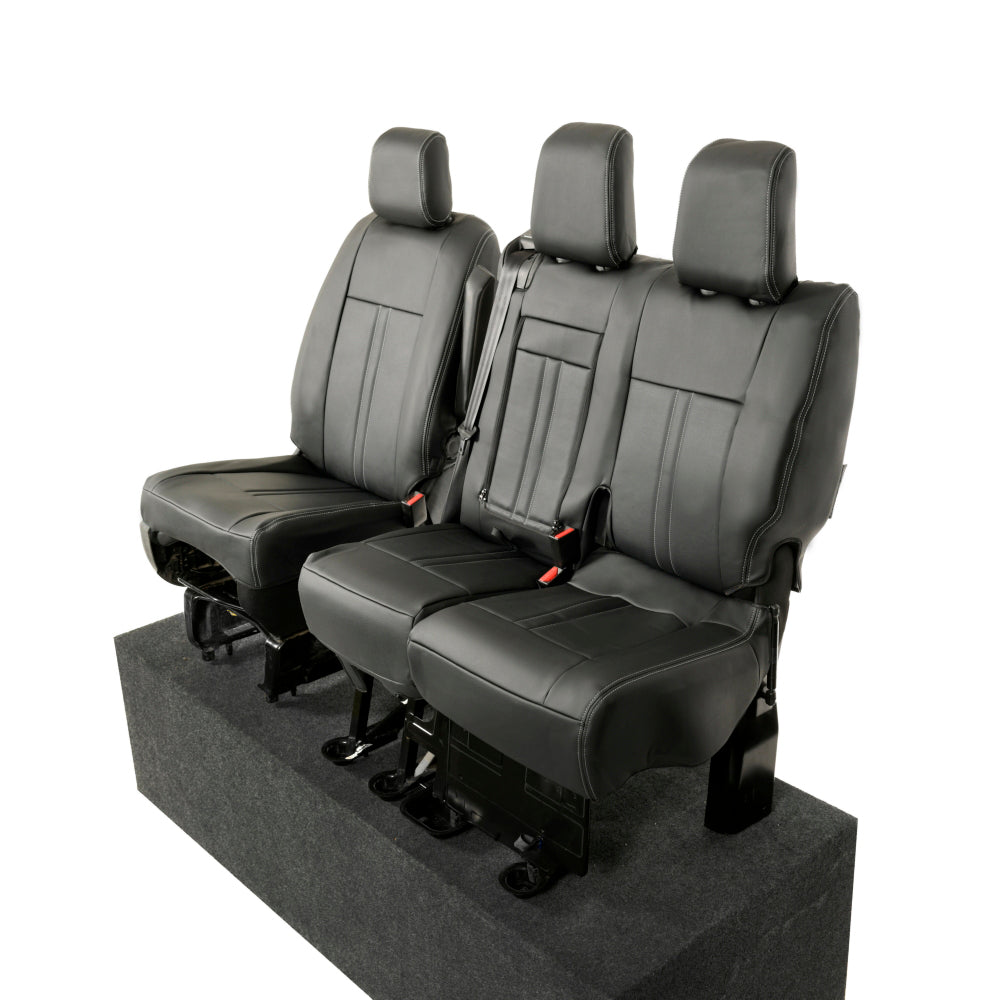 Peugeot Expert Tailored Leatherette Seat Covers (2016 Onwards) - Black - UK Custom Covers