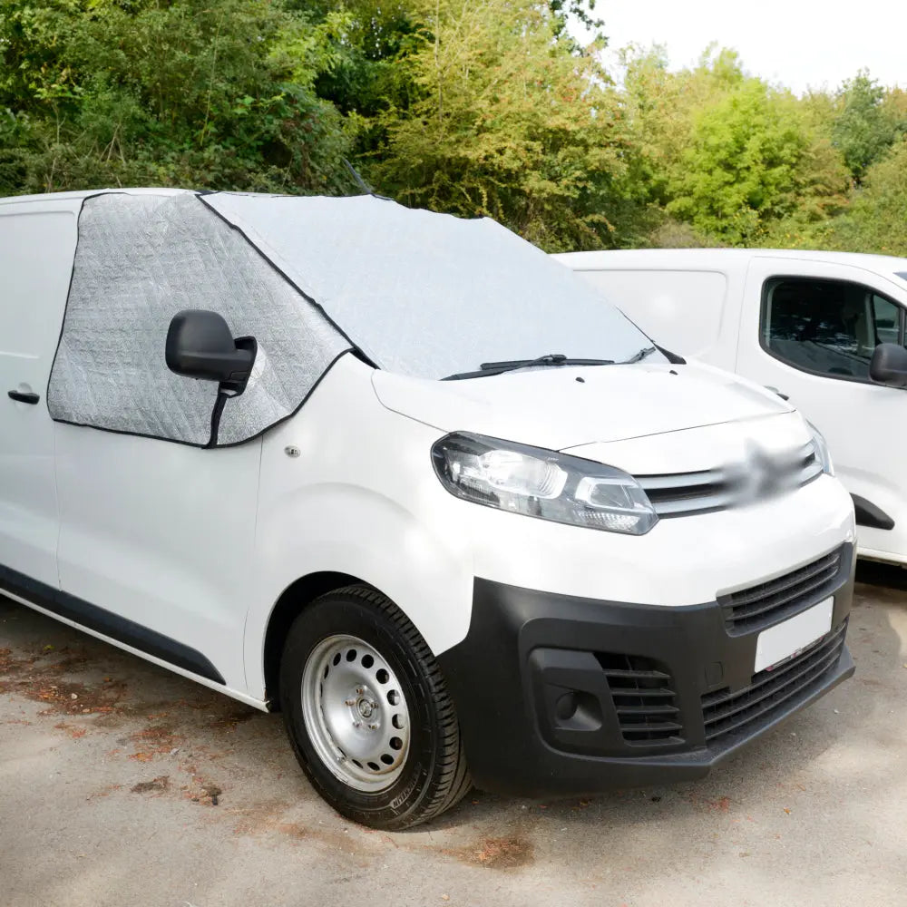 Voorruit wrap cover vervanging voor Citroen Jumpy 2016-2023, zonwering voorruitafdekking camper vervanging voor Opel Vivaro 2019-2023, 600D waterdicht sneeuw ijs vorst stof zon Voorruit wrap cover vervanging voor Citroen Jumpy 2016-2023, zonwering voorruitafdekking camper vervanging voor Opel Vivaro 2019-2023, 600D waterdicht sneeuw ijs vorst stof zon