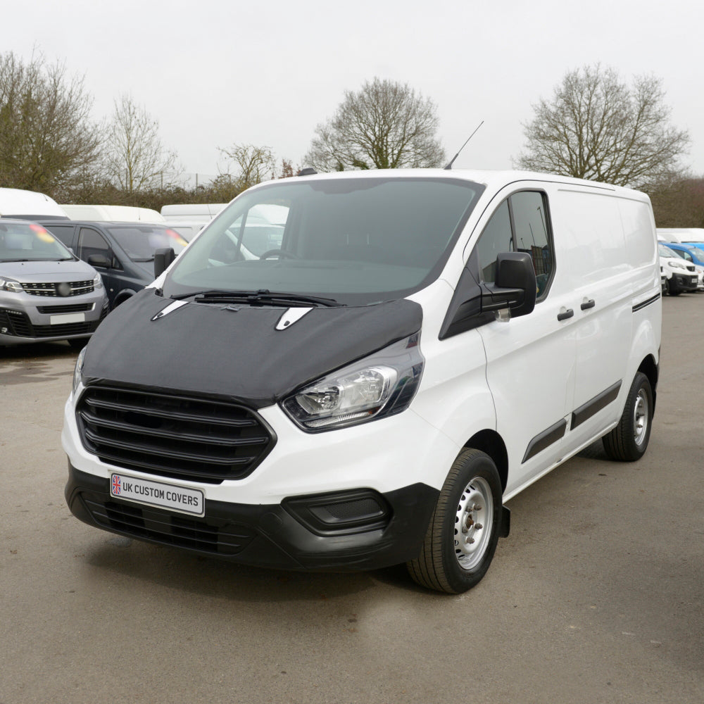 Ford Transit Custom Full Bonnet Bra (2013-2018) Black UK Custom Covers