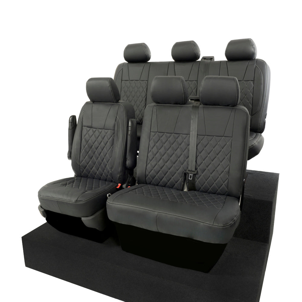 VW T5 / T5.1 Kombi Tailored Leatherette Seat Covers (2003-2015) - UK Custom Covers