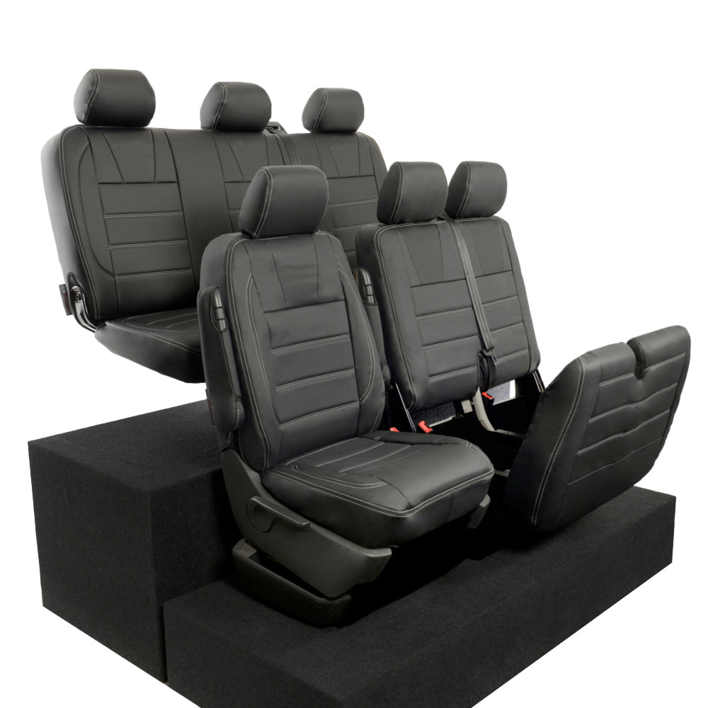 VW T6 / T6.1 Transporter Tailored Leatherette Seat Covers (2015 Onwards) - UK Custom Covers