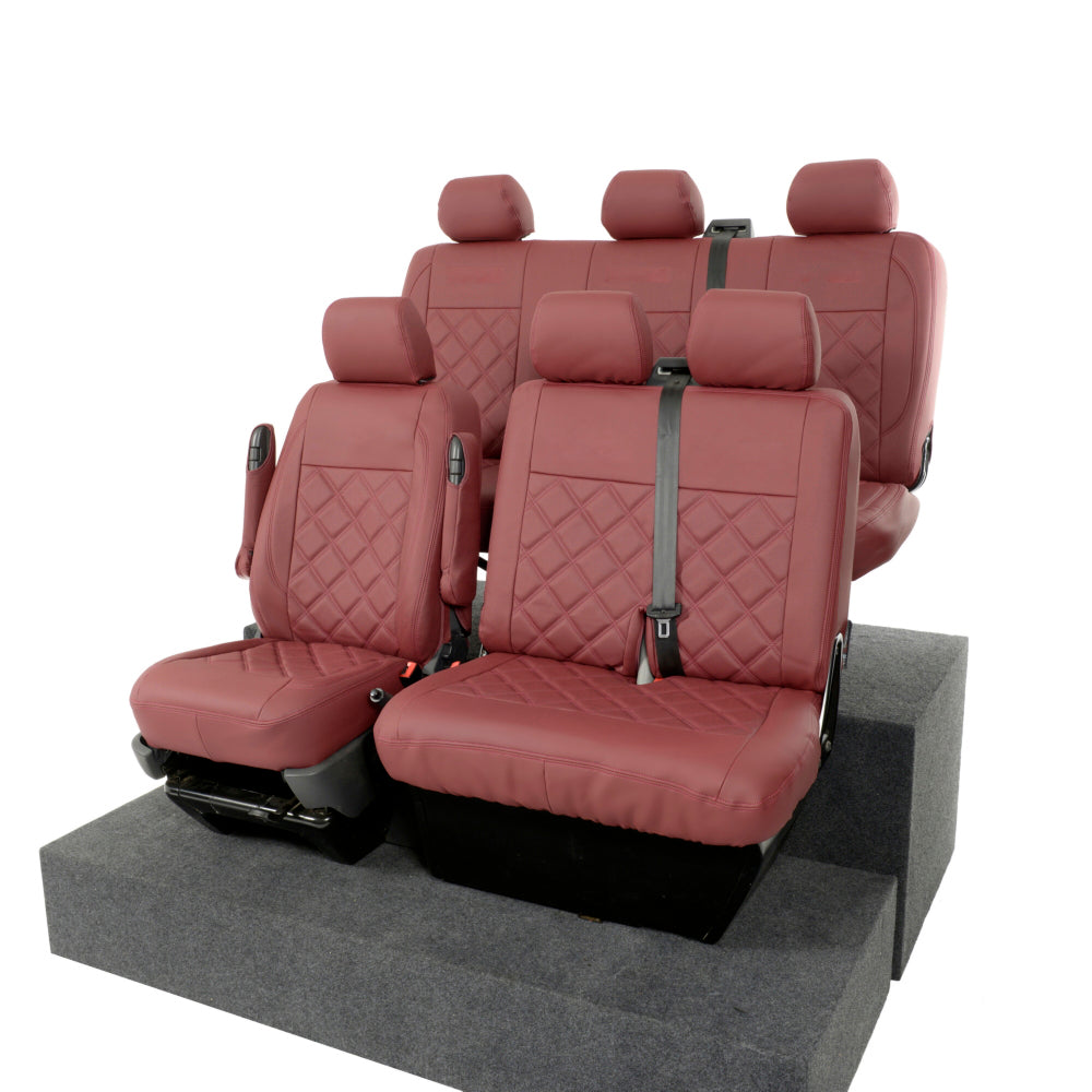 VW T6 / T6.1 Kombi Tailored Leatherette Seat Covers (2015 Onwards) - UK Custom Covers