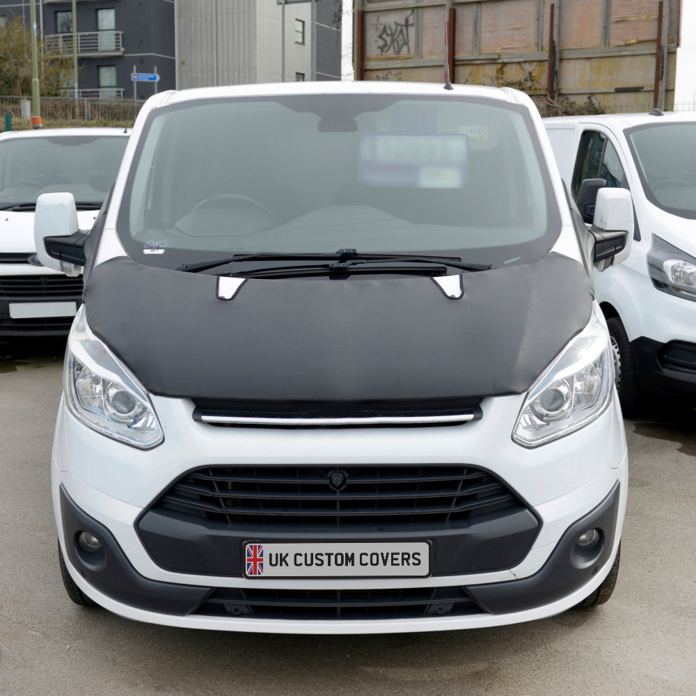 Ford Transit Custom Full Bonnet Bra (2013-2018) Black UK Custom Covers