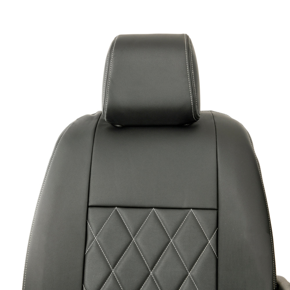 Peugeot Expert Tailored Leatherette Seat Covers (2016 Onwards) - Black - UK Custom Covers