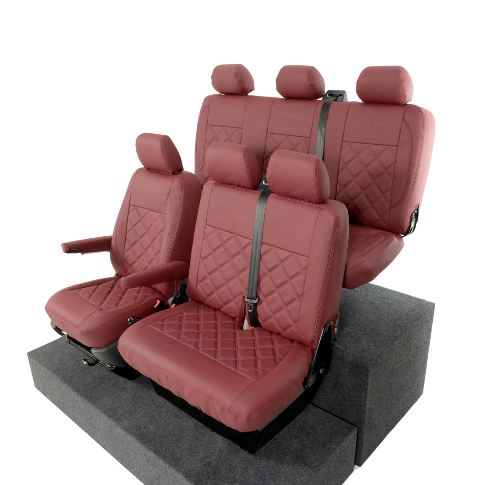 VW T6 / T6.1 Kombi Tailored Leatherette Seat Covers (2015 Onwards) - UK Custom Covers