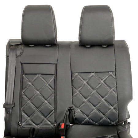 Peugeot Expert Tailored Leatherette Seat Covers (2016 Onwards) - Black - UK Custom Covers