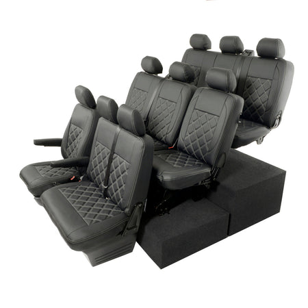 VW T6 / T6.1 Shuttle Tailored Leatherette Seat Covers (2015 Onwards) - UK Custom Covers