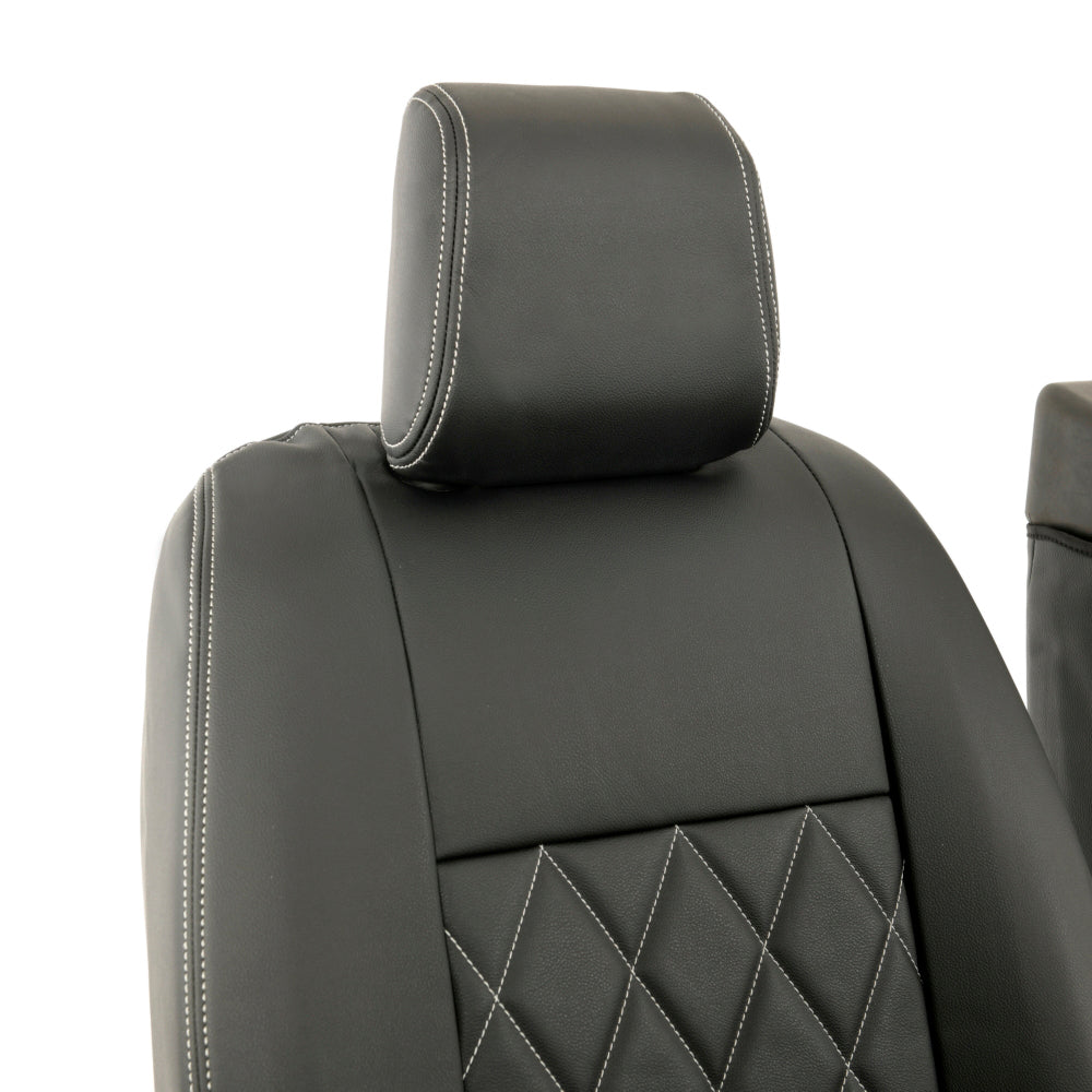 Peugeot Expert Tailored Leatherette Seat Covers (2016 Onwards) - Black - UK Custom Covers