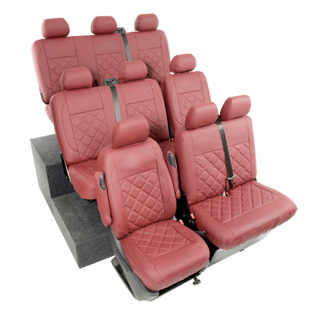 VW T6 / T6.1 Shuttle Tailored Leatherette Seat Covers (2015 Onwards) - UK Custom Covers