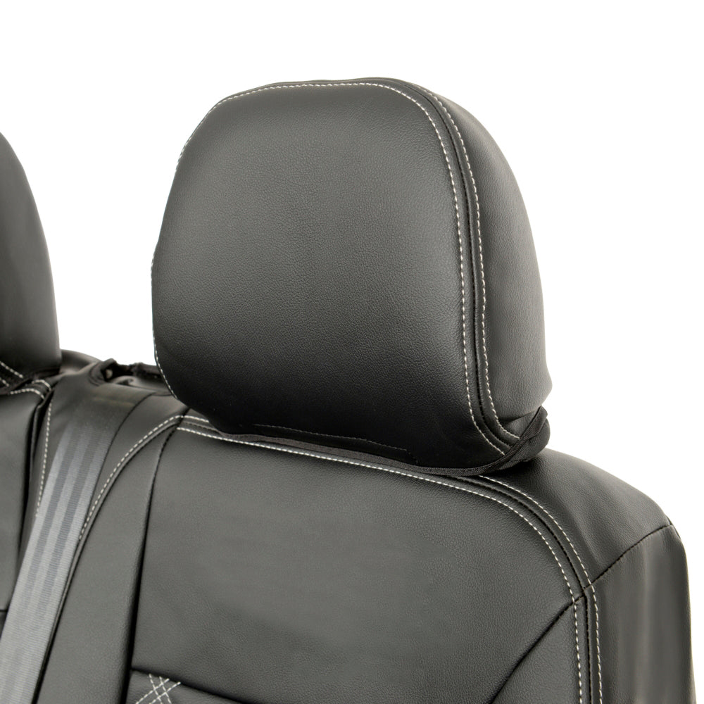 VW Crafter Tailored Leatherette Seat Covers - Black - UK Custom Covers