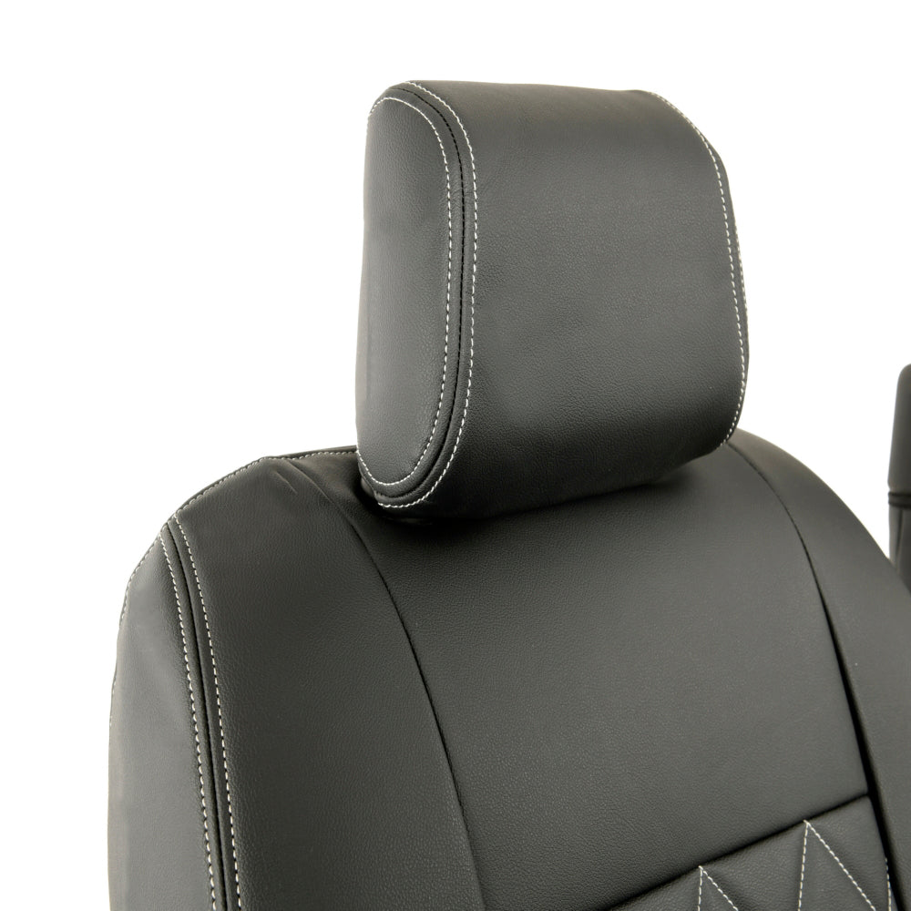 Peugeot Expert Tailored Leatherette Seat Covers (2016 Onwards) - Black - UK Custom Covers