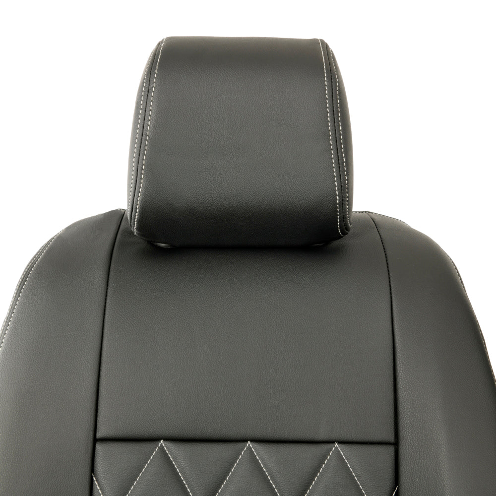 Peugeot Expert Tailored Leatherette Seat Covers (2016 Onwards) - Black - UK Custom Covers