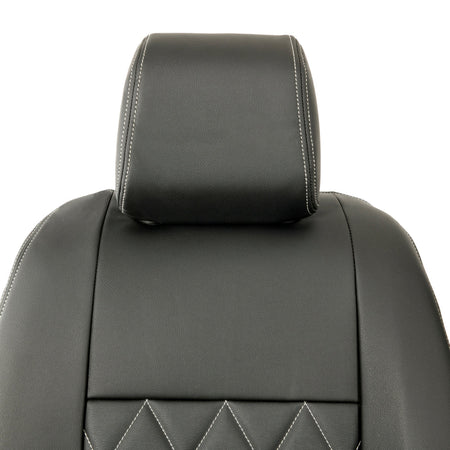 Peugeot Expert Tailored Leatherette Seat Covers (2016 Onwards) - Black - UK Custom Covers