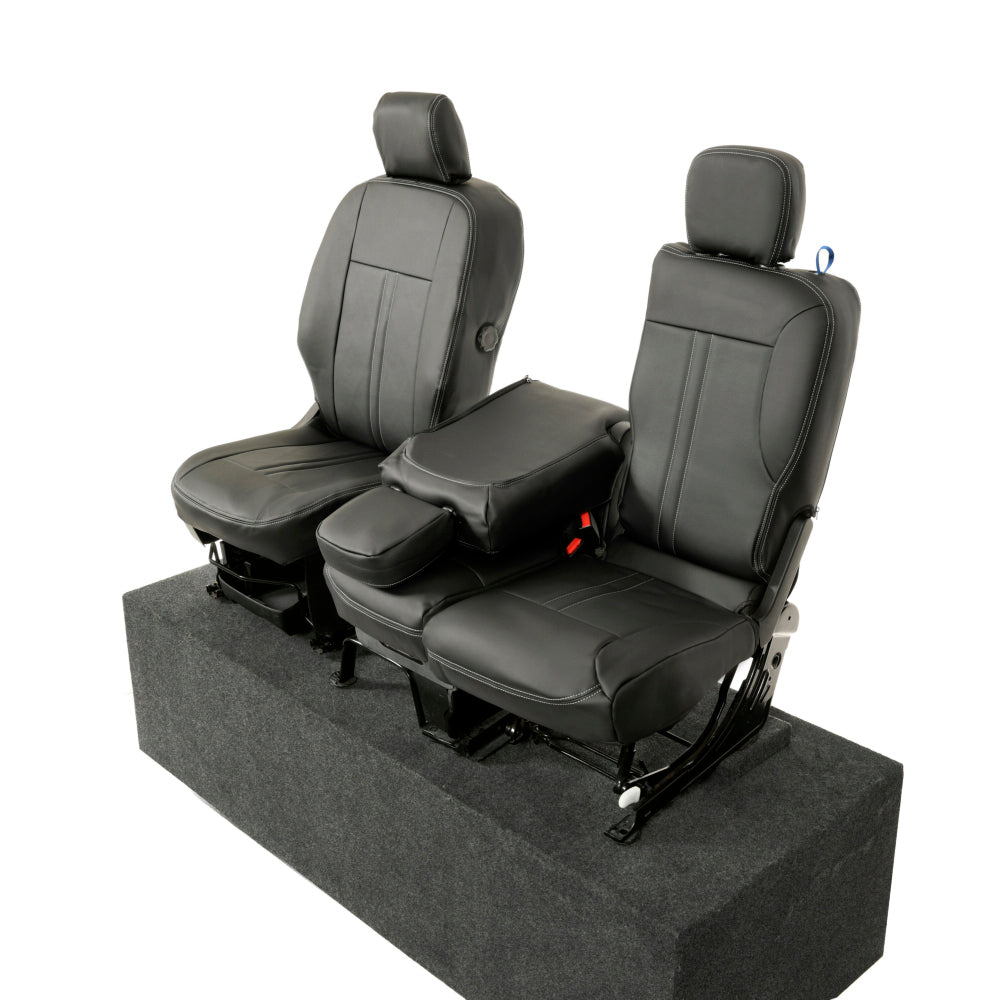 Peugeot Partner Tailored Leatherette Seat Covers - Black - UK Custom Covers