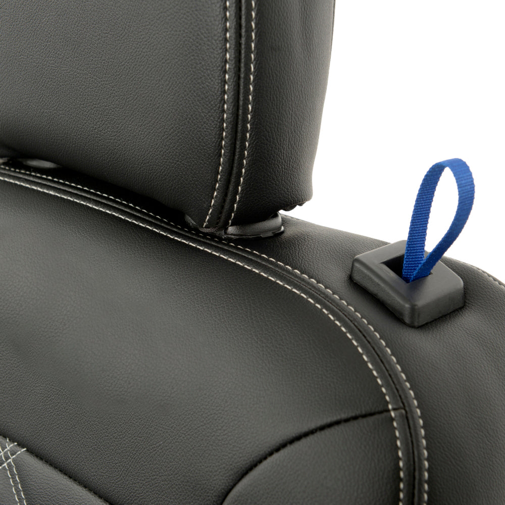 Peugeot Partner Tailored Leatherette Seat Covers - Black - UK Custom Covers