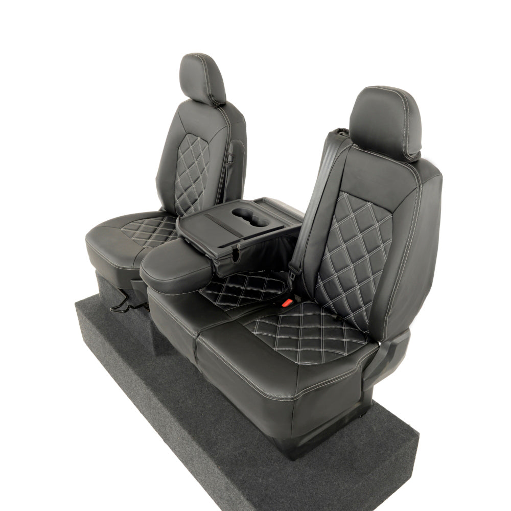 VW Crafter Tailored Leatherette Seat Covers - Black - UK Custom Covers