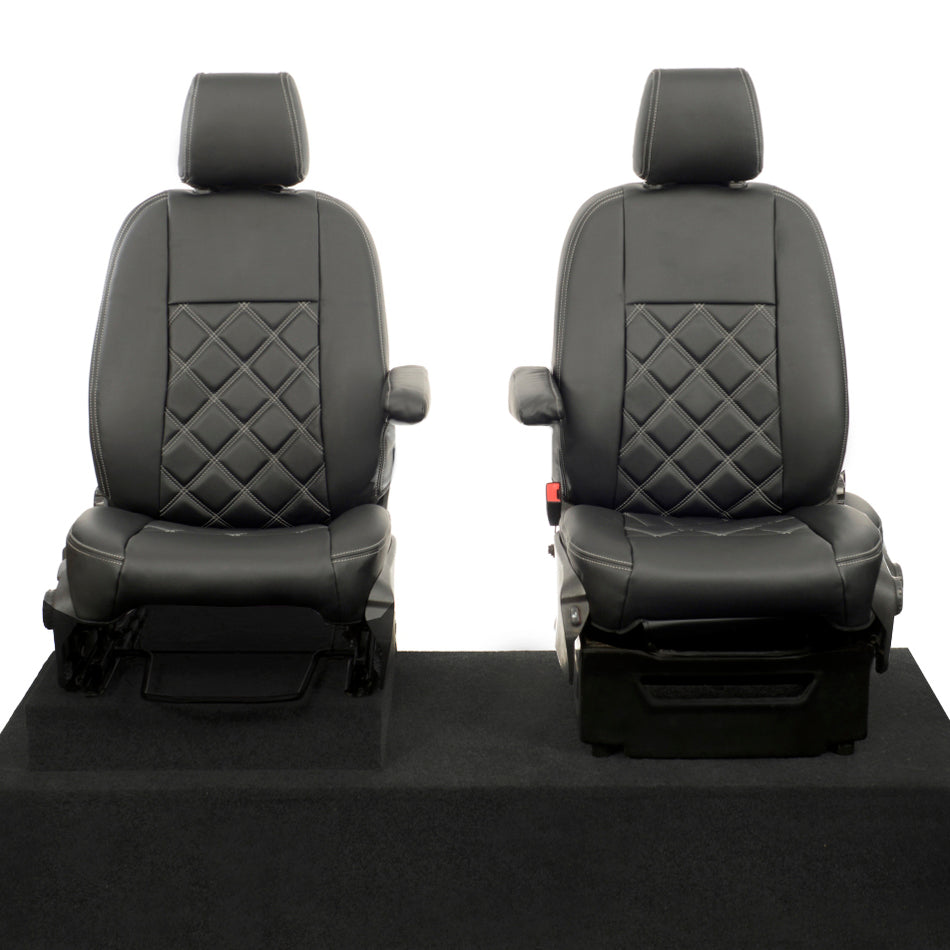 Ford Transit Custom Leatherette Seat Covers (2013-2023) Black