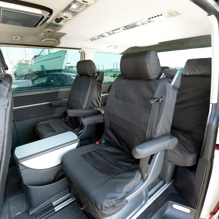 VW T6 / T6.1 Caravelle Tailored PU Seat Covers (2015 Onwards) - UK Custom Covers